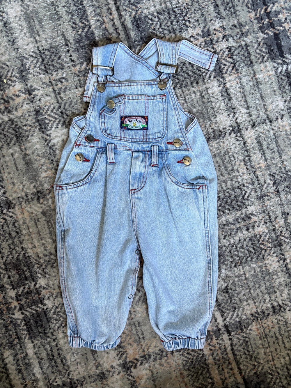 Kickers Light Blue Denim Kids Overalls with Front Bib